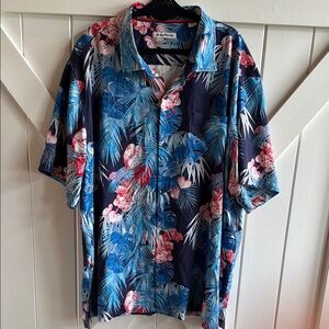 Tommy Bahama Casual Blue and Red Button Down Shirt